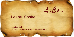 Lakat Csaba névjegykártya